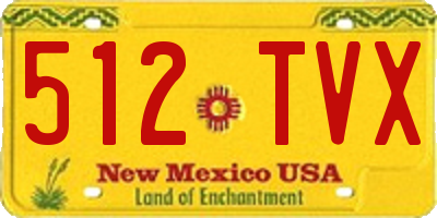NM license plate 512TVX