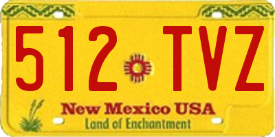 NM license plate 512TVZ