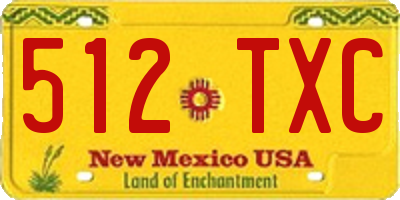 NM license plate 512TXC