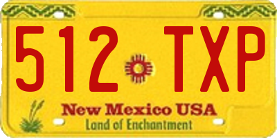 NM license plate 512TXP