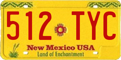 NM license plate 512TYC