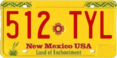 NM license plate 512TYL