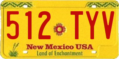 NM license plate 512TYV