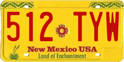 NM license plate 512TYW