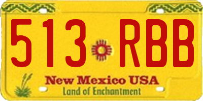 NM license plate 513RBB