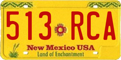 NM license plate 513RCA