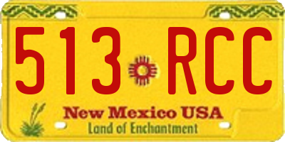 NM license plate 513RCC