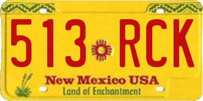 NM license plate 513RCK