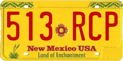 NM license plate 513RCP