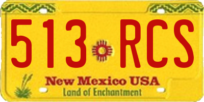 NM license plate 513RCS