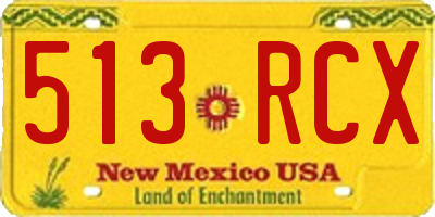 NM license plate 513RCX