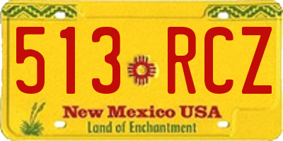 NM license plate 513RCZ