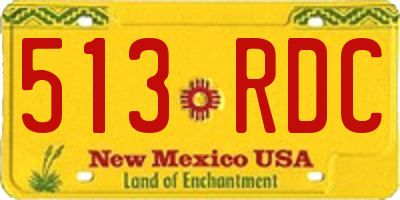 NM license plate 513RDC