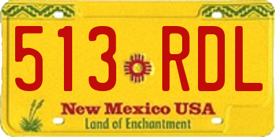 NM license plate 513RDL