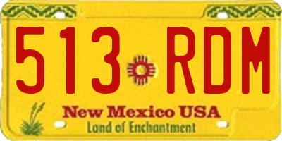 NM license plate 513RDM