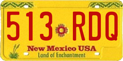 NM license plate 513RDQ