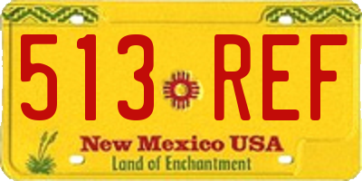 NM license plate 513REF
