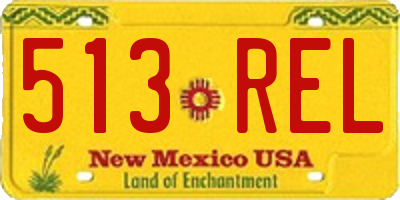 NM license plate 513REL