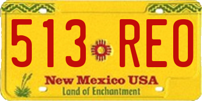 NM license plate 513REO