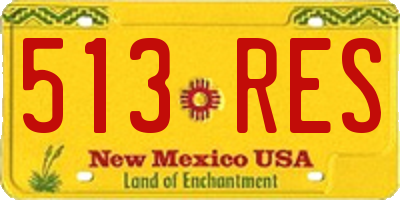 NM license plate 513RES