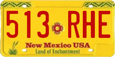 NM license plate 513RHE