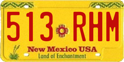 NM license plate 513RHM