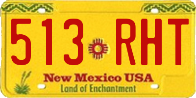 NM license plate 513RHT