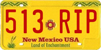 NM license plate 513RIP