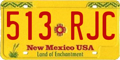 NM license plate 513RJC