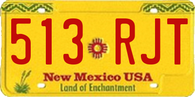 NM license plate 513RJT