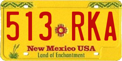 NM license plate 513RKA