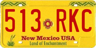 NM license plate 513RKC