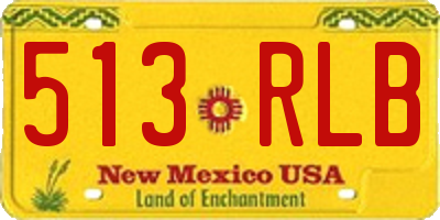 NM license plate 513RLB