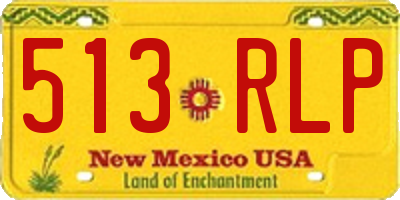 NM license plate 513RLP