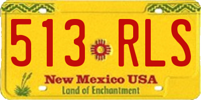 NM license plate 513RLS