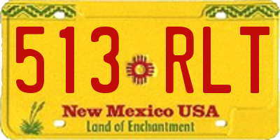 NM license plate 513RLT