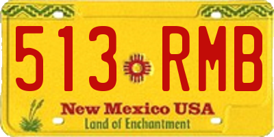 NM license plate 513RMB