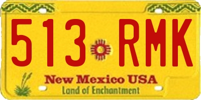 NM license plate 513RMK