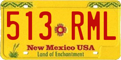 NM license plate 513RML