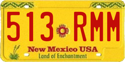 NM license plate 513RMM