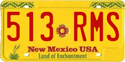 NM license plate 513RMS
