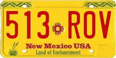 NM license plate 513ROV