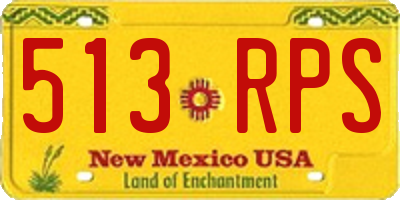 NM license plate 513RPS