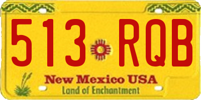 NM license plate 513RQB