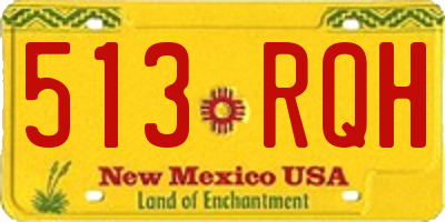 NM license plate 513RQH