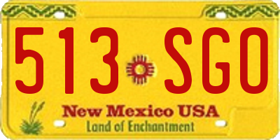 NM license plate 513SGO