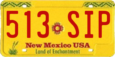 NM license plate 513SIP