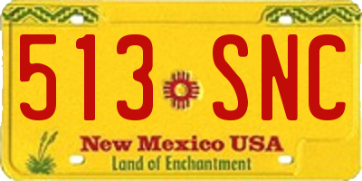 NM license plate 513SNC