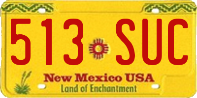 NM license plate 513SUC