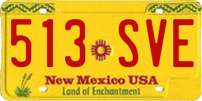 NM license plate 513SVE